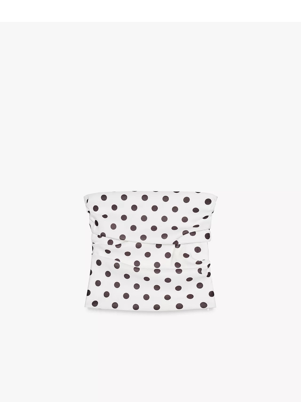 Zara Cream Polka Dot Strapless Top